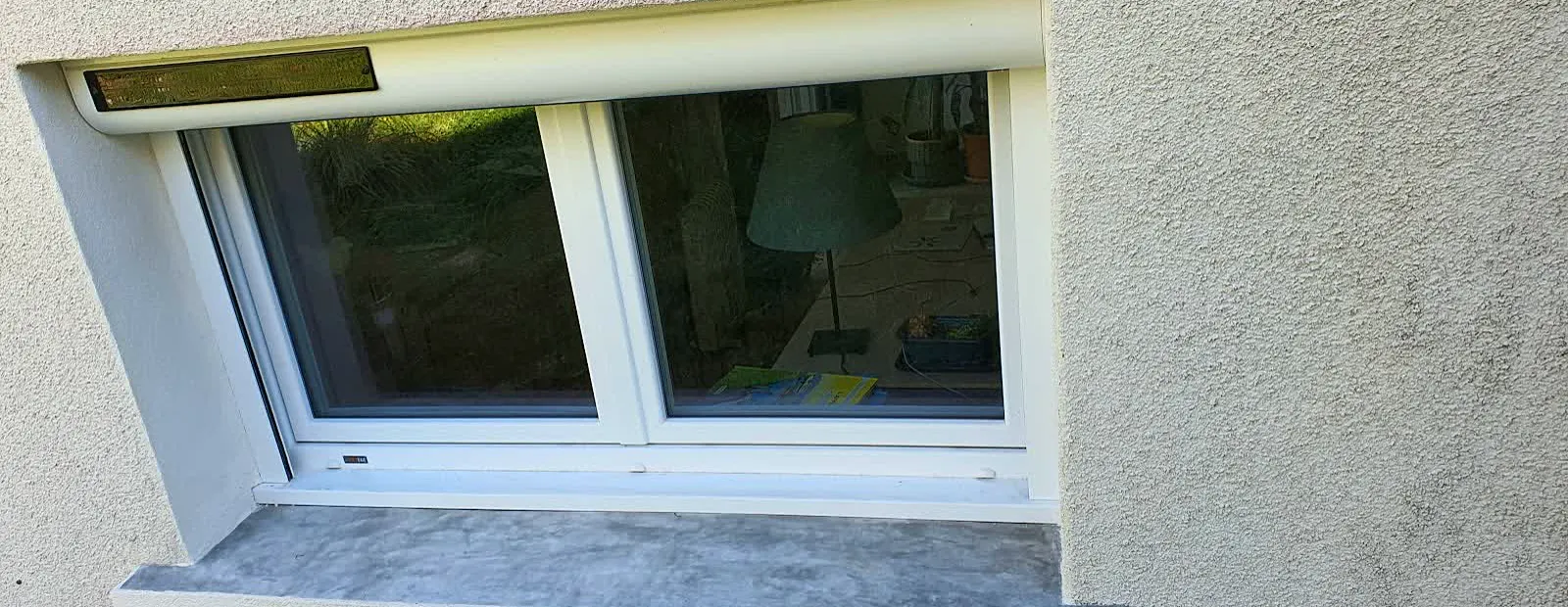 Fenêtre neuve avec appui maçonné fini
